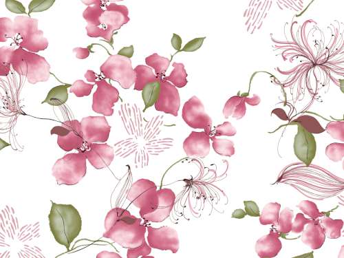 Printed Wafer Paper - Floral - Click Image to Close